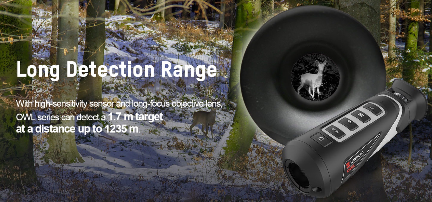 HIKMICRO OWL OH35 Monocolo THERMAL Dig.Zoom 2.3/18.4x 16G Wifi 1024×780 Oled Lens 35mm (A)